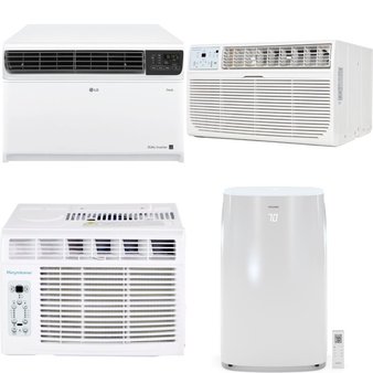 2 Pallets – 18 Pcs – Air Conditioners – Open Box Like New, New Damaged Box, Like New – LG, Keystone, Frigidaire, Honeywell