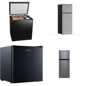 Pallet – 8 Pcs – Bar Refrigerators & Water Coolers, Refrigerators, Freezers – Customer Returns – Galanz, Arctic King, Frigidaire, Great Value