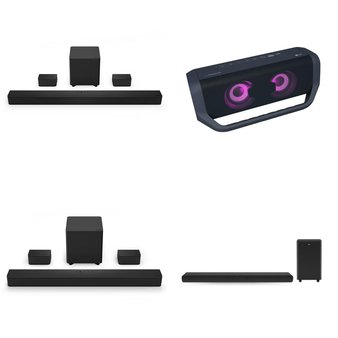 CLEARANCE! 2 Pallets – 101 Pcs – Accessories, Portable Speakers, Speakers, Receivers, CD Players, Turntables – Customer Returns – Onn, Samsung, JBL, onn.