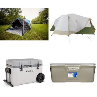 Pallet – 6 Pcs – Camping & Hiking – Customer Returns – Coleman, Igloo, Slumberjack