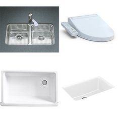 Pallet - 15 Pcs - Kitchen & Bath Fixtures, Hardware - Customer Returns - Kohler, Miseno, Saniflo, Toto