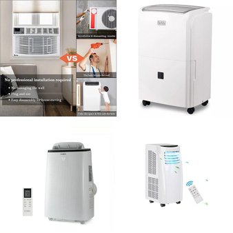 Pallet – 13 Pcs – Air Conditioners, Humidifiers / De-Humidifiers, Fans – Customer Returns – hOmeLabs, R.W.Flame, Ktaxon, Paris Rhone