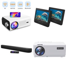 Pallet - 35 Pcs - Speakers, Projector, DVD & Blu-ray Players, Home Theatre In a Box - Customer Returns - Philips, Onn, VANKYO, RCA