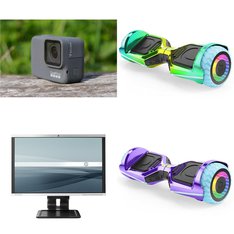 Pallet – 50 Pcs – Powered, Monitors, Speakers – Damaged / Missing Parts / Tested NOT WORKING – Hover-1, Jetson, HP, GOTRAX
