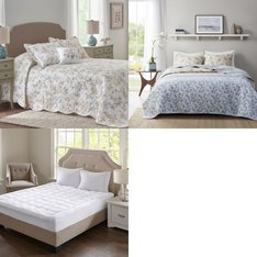 Pallet - 26 Pcs - Comforters & Duvets, Bedding Sets, Covers, Mattress Pads & Toppers - Mixed Conditions - Unmanifested Bedding, Madison Park, Home Essence, Nostalgia Home Fashions