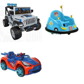 Pallet – 4 Pcs – Vehicles – Customer Returns – Fisher-Price, Spider-Man, COCOMELON