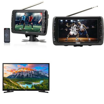 6 Pcs – LED/LCD TVs (19″ – 24″) – Refurbished (GRADE C) – Axess, Samsung, Naxa Electronics