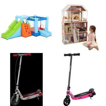 Pallet – 7 Pcs – Powered, Dolls, Outdoor Sports, Lenses – Customer Returns – Razor, Kid Kraft, Bestway, Razor Power Core