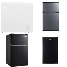 Pallet - 6 Pcs - Refrigerators, Freezers, Ice Makers - Customer Returns - Galanz, Arctic King, HISENSE, Frigidaire