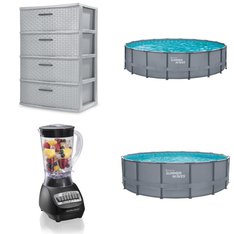 2 Pallets - 14 Pcs - Storage & Organization, Food Processors, Blenders, Mixers & Ice Cream Makers, Pools & Water Fun, Cleaning Supplies - Overstock - Sterilite, The Pioneer Woman, Hamilton Beach