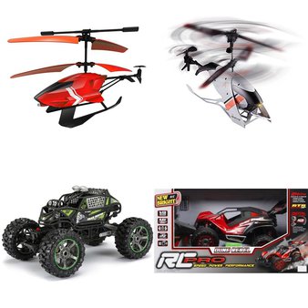 3 Pallets – 228 Pcs – Vehicles, Trains & RC, Powered, Not Powered, Pretend & Dress-Up – Customer Returns – New Bright, Adventure Force, SkyRover, My Life As