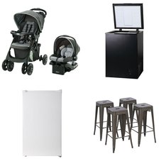 Pallet - 9 Pcs - Dining Room & Kitchen, Freezers - Open Box Customer Returns - Arctic King, Blue Whale, K LIVING, GRACO