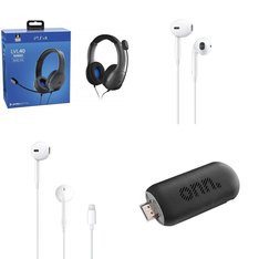 Pallet - 326 Pcs - In Ear Headphones, Audio Headsets, DVD Discs, Media Streaming Players (IPTV) - Customer Returns - Apple, onn., PDP, Netgear