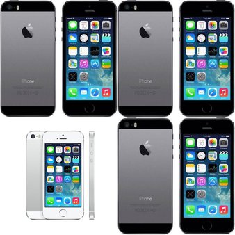 18 Pcs – Apple iPhone 5S – Refurbished (GRADE C – Locked) – Models: MN6R2LL/A, MN6T2LL/A, ME341LL/A, ME305LL/A – TF – Smartphones