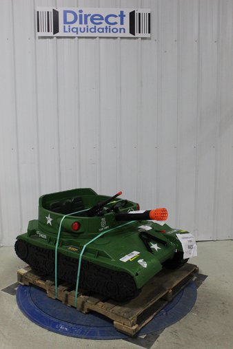 Pallet – Action Wheels 24 Volt Thunder Tank Ride-On With Working Cannon and Rotating Turret – Customer Returns