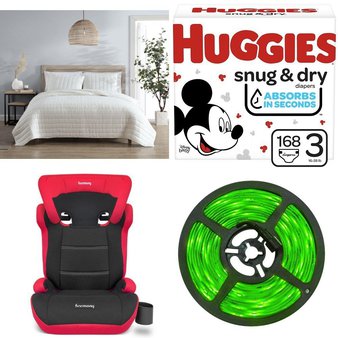 WEEKEND SPECIAL – 3 Pallets – 171 Pcs – New Sheets, Pillowcases & Bed Skirts, Blankets, Throws & Quilts, Diapers & Wipes – New and New Damaged Box – Walmart