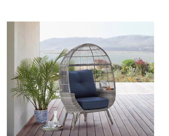 Pallet – Member’s Mark FRS10279 Stationary Egg Chair (Grey) – Customer Returns