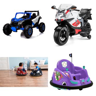 Pallet – 7 Pcs – Vehicles, Unsorted – Customer Returns – Flybar, Best Ride on Cars, Adventure Force, Black Panther