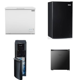 Pallet – 8 Pcs – Freezers, Bar Refrigerators & Water Coolers, Refrigerators – Customer Returns – HISENSE, Primo Water, Frigidaire, Igloo