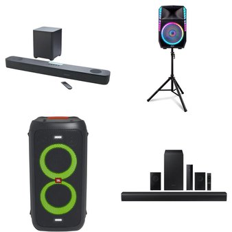 Pallet – 9 Pcs – Portable Speakers, Speakers – Customer Returns – Onn, JBL, Samsung, ION Total