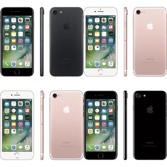 21 Pcs – Apple iPhone 7 – Refurbished (GRADE C – Unlocked) – Models: MN8L2LL/A, MNC72LL/A, MN8K2LL/A, MN8P2LL/A – Smartphones