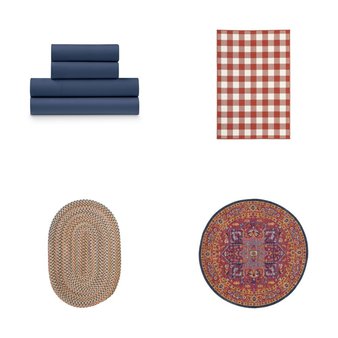 6 Pallets – 871 Pcs – Rugs & Mats, Curtains & Window Coverings, Exercise & Fitness, Pet Toys & Pet Supplies – Mixed Conditions – Unmanifested Home, Window, and Rugs, Iconic, Sun Zero, North Pole Trading Co