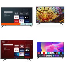 1 Pallet - 8 Pcs - TVs - Tested Not Working (Cracked Display) - onn., RCA, TCL, LG