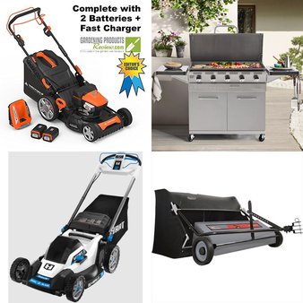 CLEARANCE! Pallet – 9 Pcs – Accessories, Mowers, Grills & Outdoor Cooking – Customer Returns – Ortho, Merotec, Hart, Ohio Steel