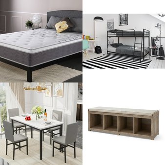 CLEARANCE! Pallet – 14 Pcs – Bedroom, Mattresses, Living Room, Dining Room & Kitchen – Overstock – Mainstays, Zinus, Better Homes & Gardens