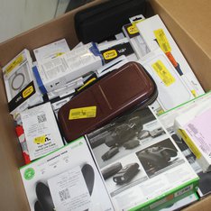 1 Parcel Box - 74 Pcs - Batteries & Chargers, Cases, Cases & Skins - OPEN BOX UNTESTED RETURNS - Walmart