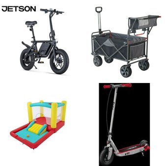 Pallet – 14 Pcs – Powered, Outdoor Play, Game Room, Camping & Hiking – Customer Returns – Razor, Razor Power Core, Jetson, Medal Sports