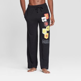 100 Pcs – Game of Thrones Men’s Novelty Pajama Pants – Black XL – New – Retail Ready