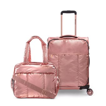 Pallet – 28 Pcs – Luggage – Sam’s Club Brand New – Overstock – iFly – 061623358176 – iFLY Smart Glow Collection 2-Piece Carry-on Travel Set, Rose Gold