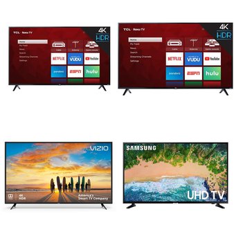 6 Pcs – LED/LCD TVs – Refurbished (GRADE C) – TCL, VIZIO, Samsung