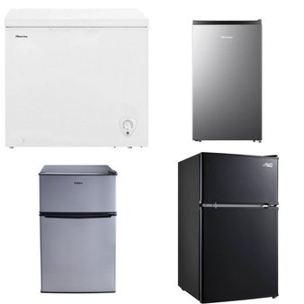 Pallet – 8 Pcs – Refrigerators, Bar Refrigerators & Water Coolers, Freezers – Customer Returns – Galanz, HISENSE, Arctic King