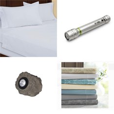 Pallet - 102 Pcs - Sheets, Pillowcases & Bed Skirts, Lighting & Light Fixtures, Home Security & Safety, Safes - Customer Returns - Mainstays, Hotel Style, Ozark Trail, Better Homes & Gardens