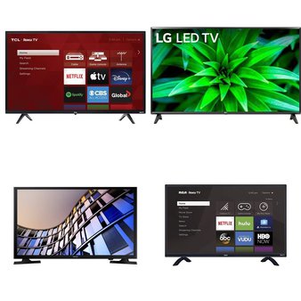 14 Pcs – LED/LCD TVs – Refurbished (GRADE A) – TCL, Samsung, LG, RCA