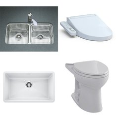 Pallet - 21 Pcs - Hardware, Kitchen & Bath Fixtures - Customer Returns - TOTO USA, Kohler, ELKAY, ProFlo