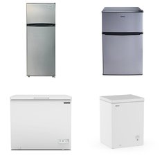 Pallet – 5 Pcs – Refrigerators, Freezers, Bar Refrigerators & Water Coolers – Customer Returns – Frigidaire, Galanz, HISENSE