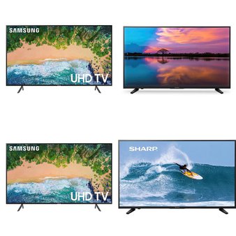 8 Pcs – LED/LCD TVs (46″ – 55″) – Refurbished (GRADE A, GRADE B, No Stand) – Samsung, SHARP, HISENSE, TCL