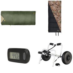 CLEARANCE! 1 Pallet - 38 Pcs - Camping & Hiking, Outdoor Sports, Hunting, Boats & Water Sports - Customer Returns - Slumberjack, Athletic Works, Coleman, Ozark Trail