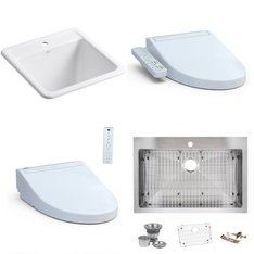 Pallet - 19 Pcs - Hardware, Kitchen & Bath Fixtures - Customer Returns - Kohler, Toto, Saniflo, TOTO USA