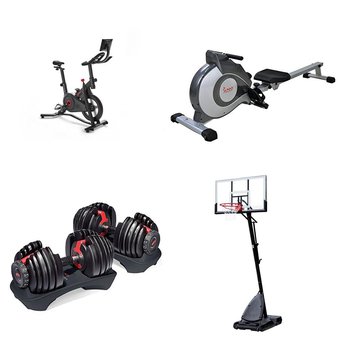 Pallet – 6 Pcs – Exercise & Fitness, Outdoor Sports – Customer Returns – Spalding, Sunny Health & Fitness, CAP Barbell, Bowflex