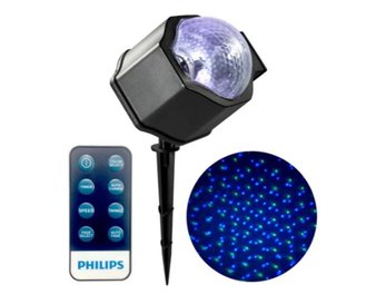 30 Pcs – Philips Christmas LED Motion Projector Falling Snow Cool White & RGB Remote – Open Box Like New, New, New Damaged Box, Like New – Retail Ready