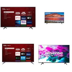1 Pallet - 9 Pcs - TVs - Tested Not Working (Cracked Display) - Samsung, RCA, TCL, onn.