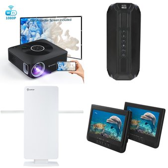 Pallet – 88 Pcs – DVD & Blu-ray Players, Accessories, Projector, Powered – Customer Returns – Onn, Govee, VANKYO, onn.
