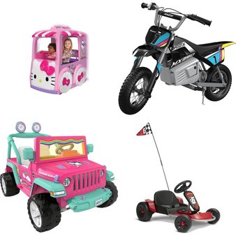 Flash Sale! 3 Pallets – 25 Pcs – Vehicles, Pretend & Dress-Up, Cycling & Bicycles, Vehicles, Trains & RC – Overstock – Razor, Radio Flyer, Huffy