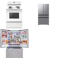 3 Pcs - Refrigerators, Ovens / Ranges - Damaged/Missing Parts - Amana, LG, Samsung Electronics