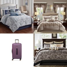 6 Pallets - 257 Pcs - Bedding Sets, Curtains & Window Coverings, Sheets, Pillowcases & Bed Skirts, Blankets, Throws & Quilts - Mixed Conditions - Fieldcrest, Madison Park, Eclipse, Casual Comfort