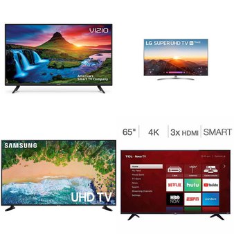 56 Pcs – LED/LCD TVs (20″ – 82″) – Refurbished (GRADE A) – Samsung, VIZIO, LG, TCL